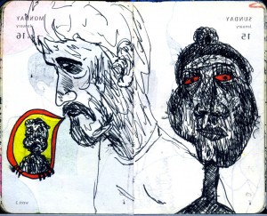 agenda dessiné : 16 et 15  janvier 2012