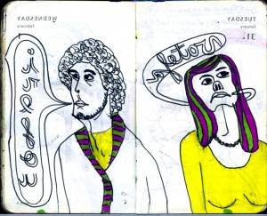 agenda dessiné : 1 février et 31 janvier 2012