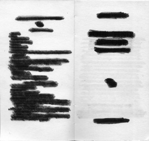 rature de samuel beckett - rature au trait