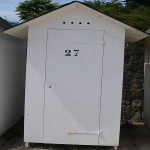 série photographique : cabane de plage au carré à port-manech