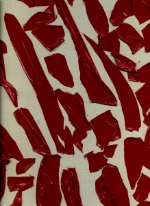 peaux de peinture rouge