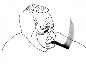 portrait du vingtième siècle : homme au cigare