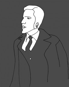 les gens dans le journal : homme à la redingote