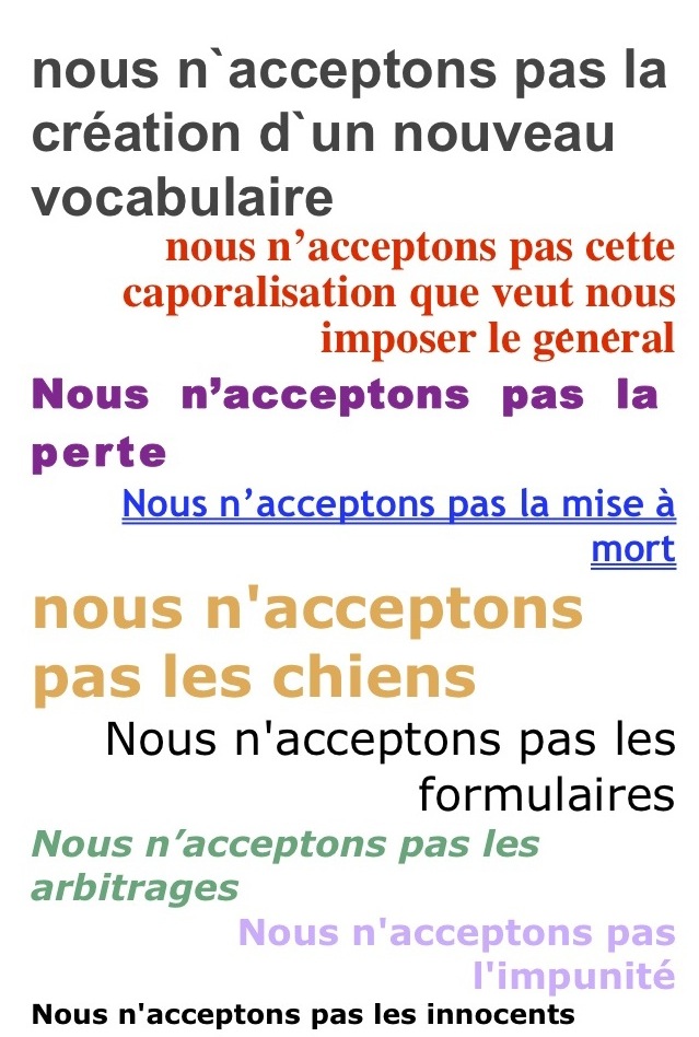 nous n'acceptons pas1
