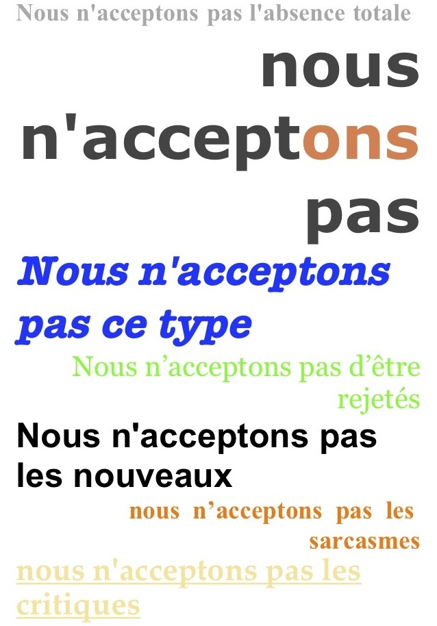 nous n'acceptons pas6