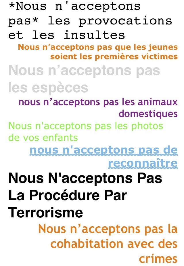 nous n'acceptons pas7
