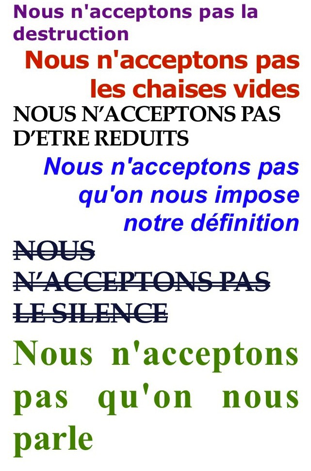 nous n'acceptons pas8