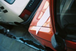 surlignage de rue : capot de voiture