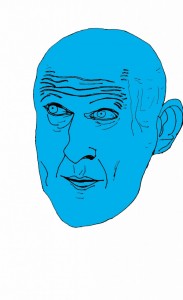 les gens dans le journal : homme aux yeux