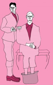 les gens dans le journal : couple aux hommes