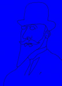 les gens dans le journal : homme à la barbe pointue