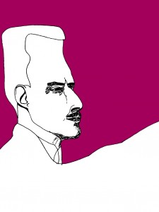 les gens dans le journal : homme au loin