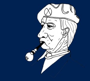 les gens dans le journal : homme à la bulle