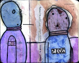 agenda dessiné : 2 et 1 janvier 2015