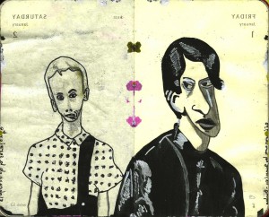 agenda dessiné : 2 et 1 janvier 2016