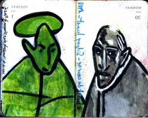 agenda dessiné : 1 juillet et 30 juin 2014