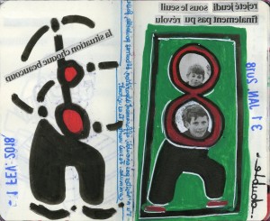 agenda dessiné : 1 février et 31 janvier 2018